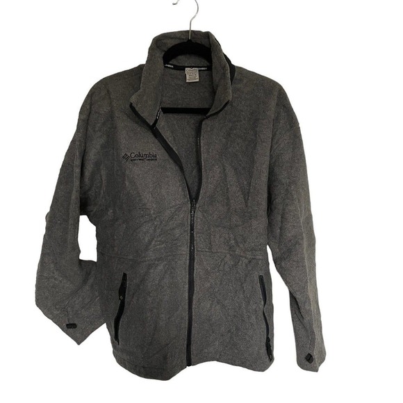 Columbia Fleece Jacket Men's Size Medium Full Zip Pockets Gray - Picture 1 of 7